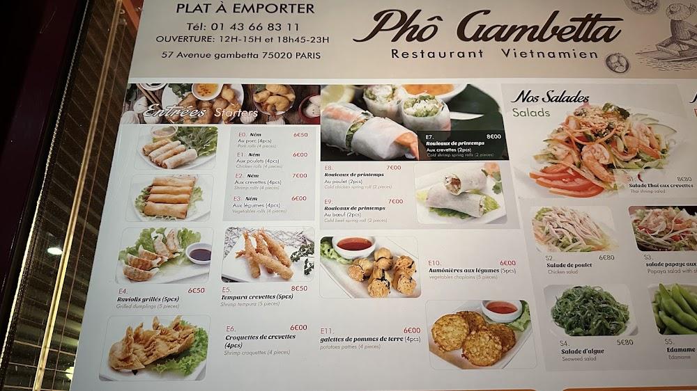 Pho Gambetta - Menu Image 1